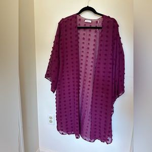 Purple cardigan